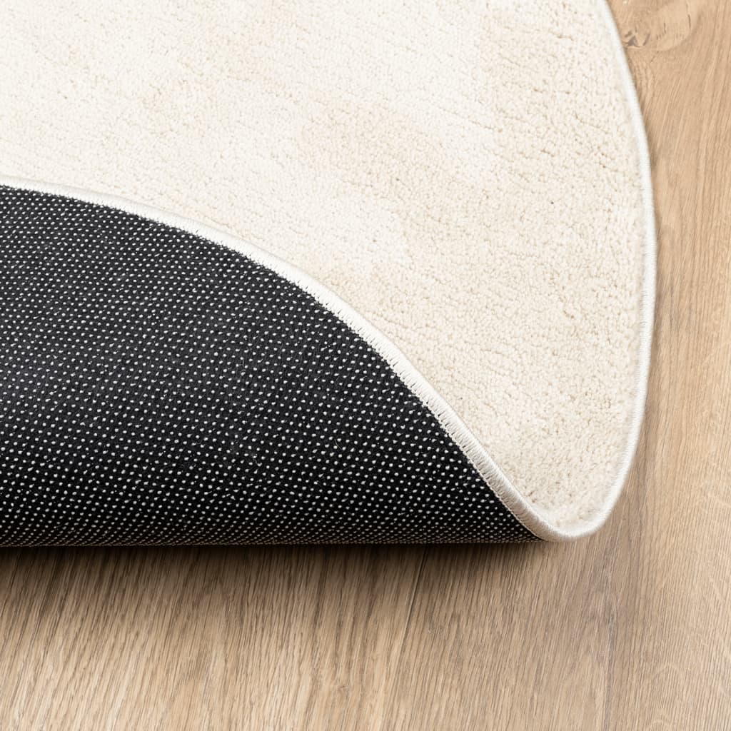 OVIEDO Short Pile Rug Beige Ø 120 Cm