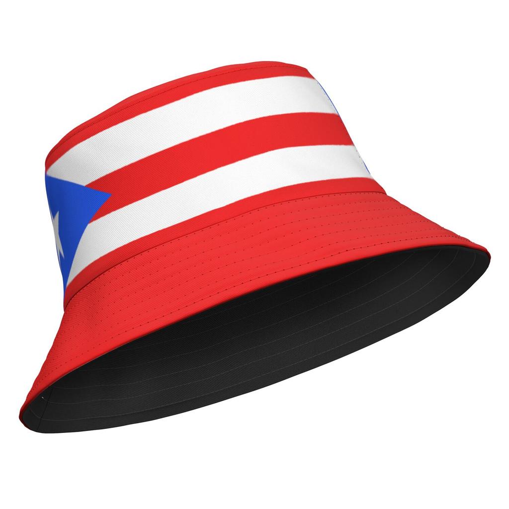 Puerto Rico Fisherman Hats Custom Made Name Number Logo Bucket Cap Nation Flag Pr Rican Spanish Country College Headgear