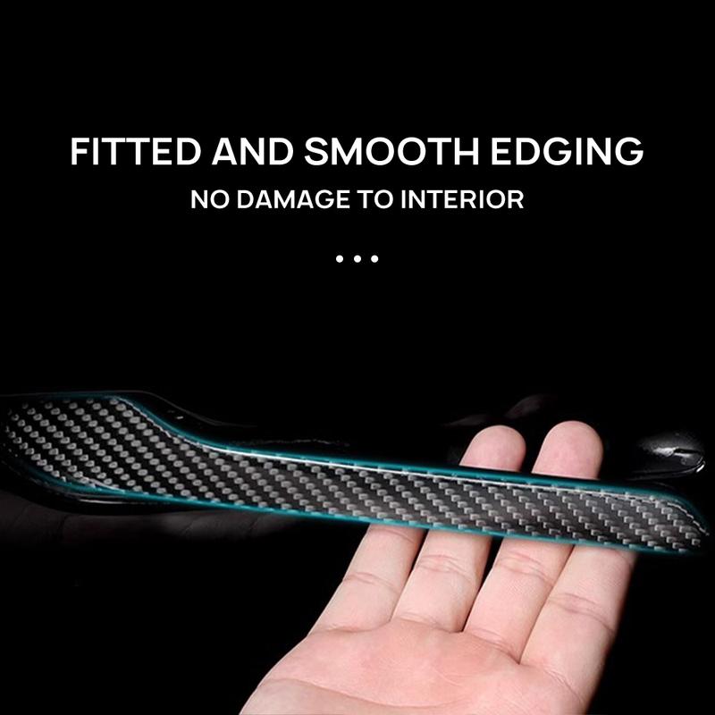 Real Carbon Fiber Car Door Handle Trim Sticker Cover for Tesla Model 3 2017-2024 Model Y -2024 Auto Anti Scratch Protection