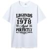 Vintage 1978 Music Cassette Birthday Gifts Old T Shirt Tops Cotton Fashion Graphic Tshirt Clothing Casual Basic T-shirts