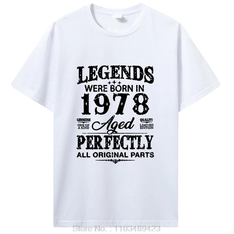 Vintage 1978 Music Cassette Birthday Gifts Old T Shirt Tops Cotton Fashion Graphic Tshirt Clothing Casual Basic T-shirts