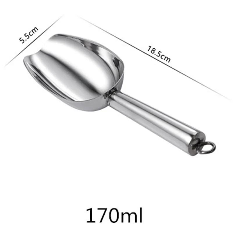 

BBQ Ice Sugar Flour ice Scoops Shovel Wedding Bar Party Home Kitchen Tool Stainless Steel Ice Scraper Food Buffet Candy Bar tool
