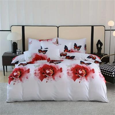 Elegante Juego de Funda Nórdica con Estampado de Mariposas de 3 Piezas - Ropa de Cama Suave, Transpirable y Cómoda para Todas las Estaciones - Incluye 1 Funda Nórdica
