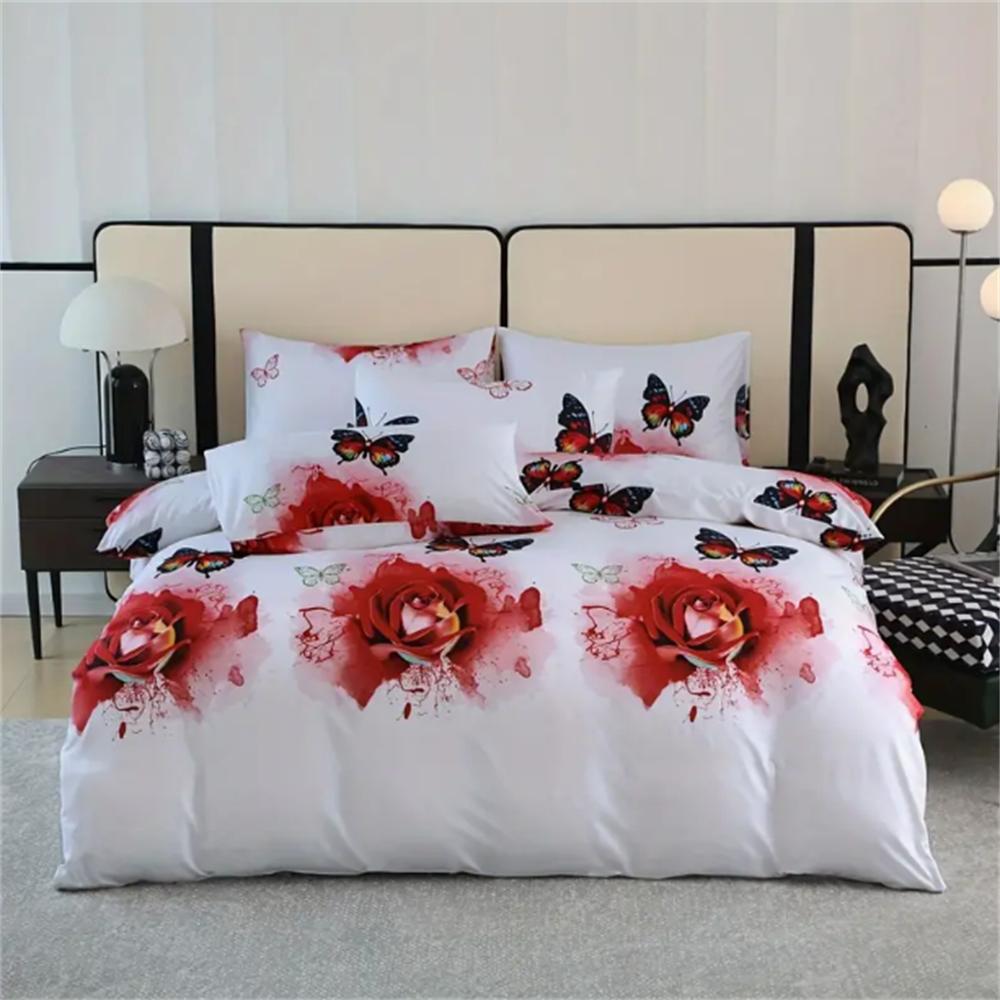 

Шикарный 3-предметный комплект пододеяльника с принтом бабочек - Мягкое, дышащее и удобное постельное белье для всех сезонов - Включает 1 пододеяльник EU Single 135x200cm