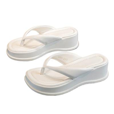 2026 Summer Sandals Flat Platform Modern Ladies Sandals Thick Sole 5cm Black Beige Shoes