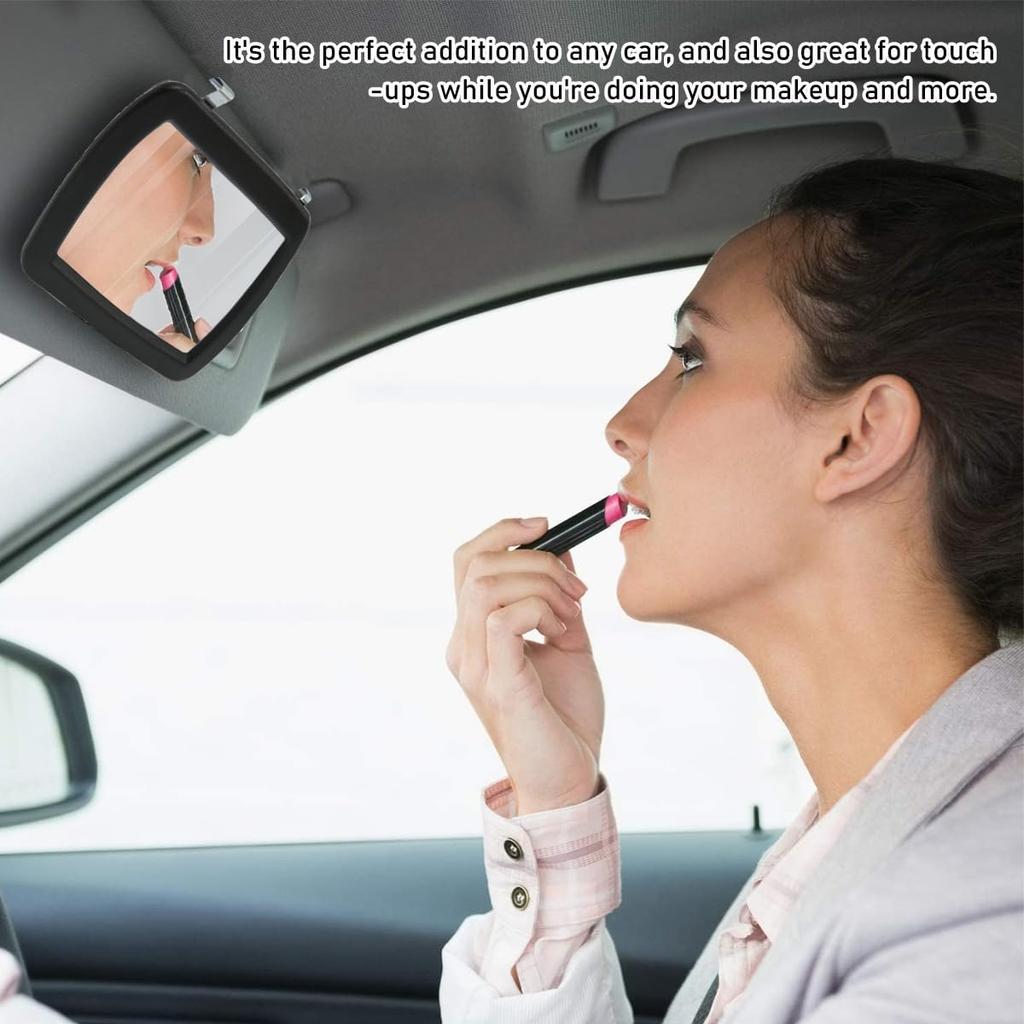 Car Sun Visor Vanity Mirror, Clip-On Automotive Makeup Sun-Shading Mirror, Universal Vehicle Sun Visor Cosmetic Vanity Mirror For Women Girls,