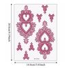 Lace Fake Tattoo Temporary Tattoo Red Mehndi Stickers Red Henna Tattoo Decals  Women/Lady