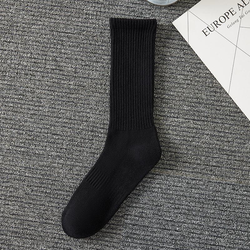 Youjia Herren Mid-Calf Sportsocken - Verdickte Baumwoll-Frotteesohle, Schweißabsorbierend, Geruchsresistent, Ideal für Basketball und Laufen.