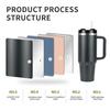 40oz Stainless Steel Thermal Mug Large Capacity Insulated Coffee Cup Office Home Water Bottle Travel Car Tumbler New Year Gifts