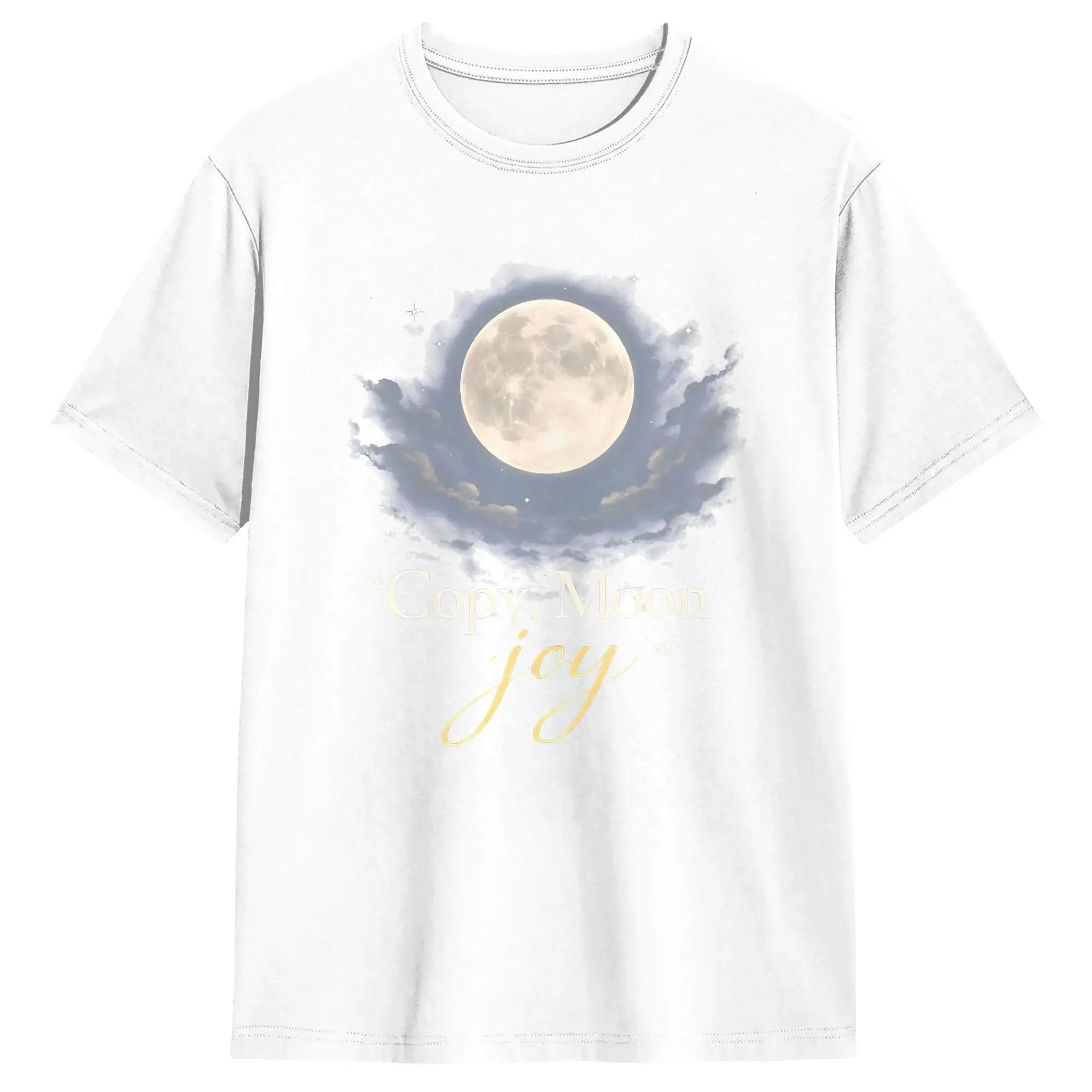 

2026 Summer Fashion Tee Copy Moon Joy Funny Unisex Cotton Vintage TShirts Crewneck Tee Shirt Short Sleeve Clothes Graphic Y2K 4XL