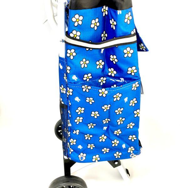 Miffy Miffy Isolierter Einkaufswagen, Blumenblau, Tragetasche, Outdoor-Kühltasche, Blau
