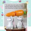 2Pcs/Set Colorful Resin Rabbit Decoration Easter Bunny Carrot Ornament  Party Decoration
