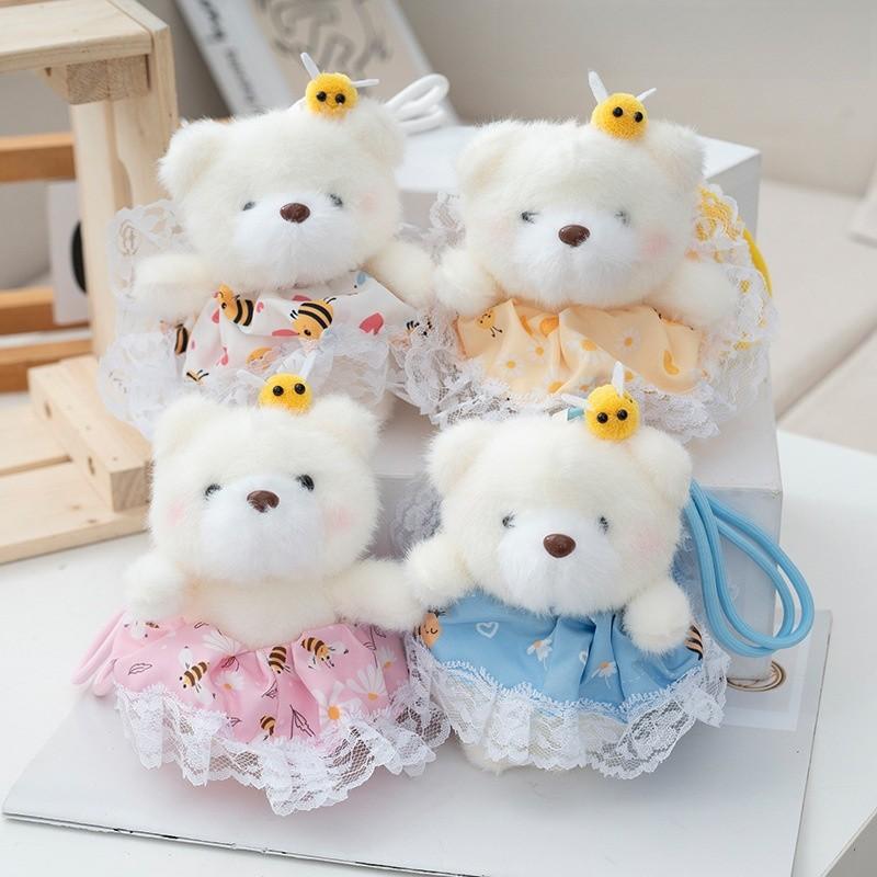 Plush Toy Bear Keychain Soft Stuffed Animal Backpack Accessory Collectors Gift