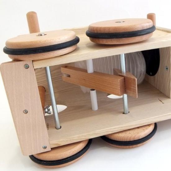 KOIDE Wooden Made In Passenger Toy with Train Train Red Toy, Japan, Whistle, Poppo,