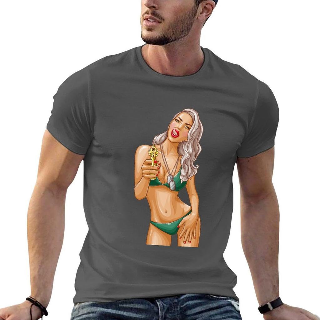 Sexy Girl Gun TShirt t shirt for Unisex  percent cotton Unisex t shirt graphic black cotton tshirt plain for Unisex package Tshirt