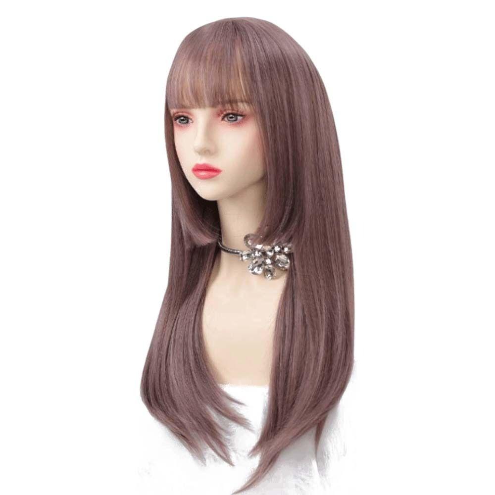 Highlights Long Straight Hair Natural Cosplay Lolita Wigs Cosplay Party