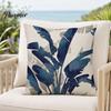 Decorative Throw Pillow Case Banana Leaf Cushion Cover, Tropical Plant Print 18x18 Cover Inch with Hidden Zipper for Sofa Bed Car Seat Linen Blend