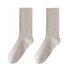 5 Pairs of Female Autumn and Winter Pure Color Pure Cotton Thickened 7A Antibacterial Deodorant Boneless Pile Socks