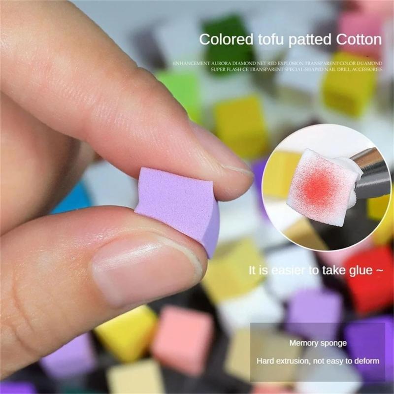 100Pcs Soft Nail Sponges for Omber,Mini Nail Art Sponges,Auras Nails,Omber Nail Brush Gradient Nail Designs Tools