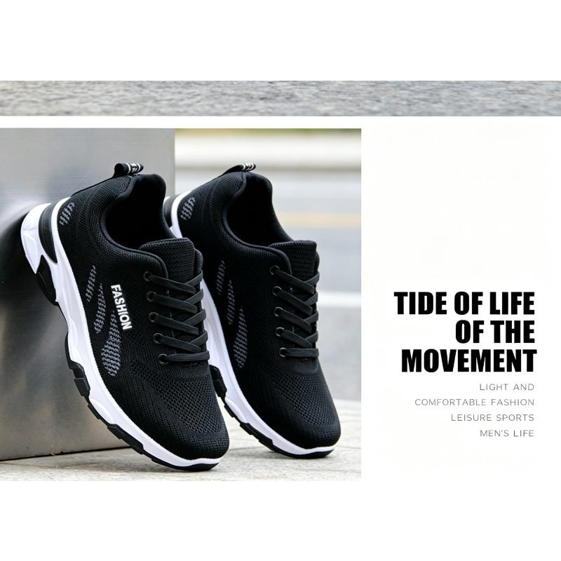 Men Korean Trendy PU Upper Casual Work Shoes, Lightweight Soft Sole Anti-slip Wear-resistant Breathable Sports Flat Footwear