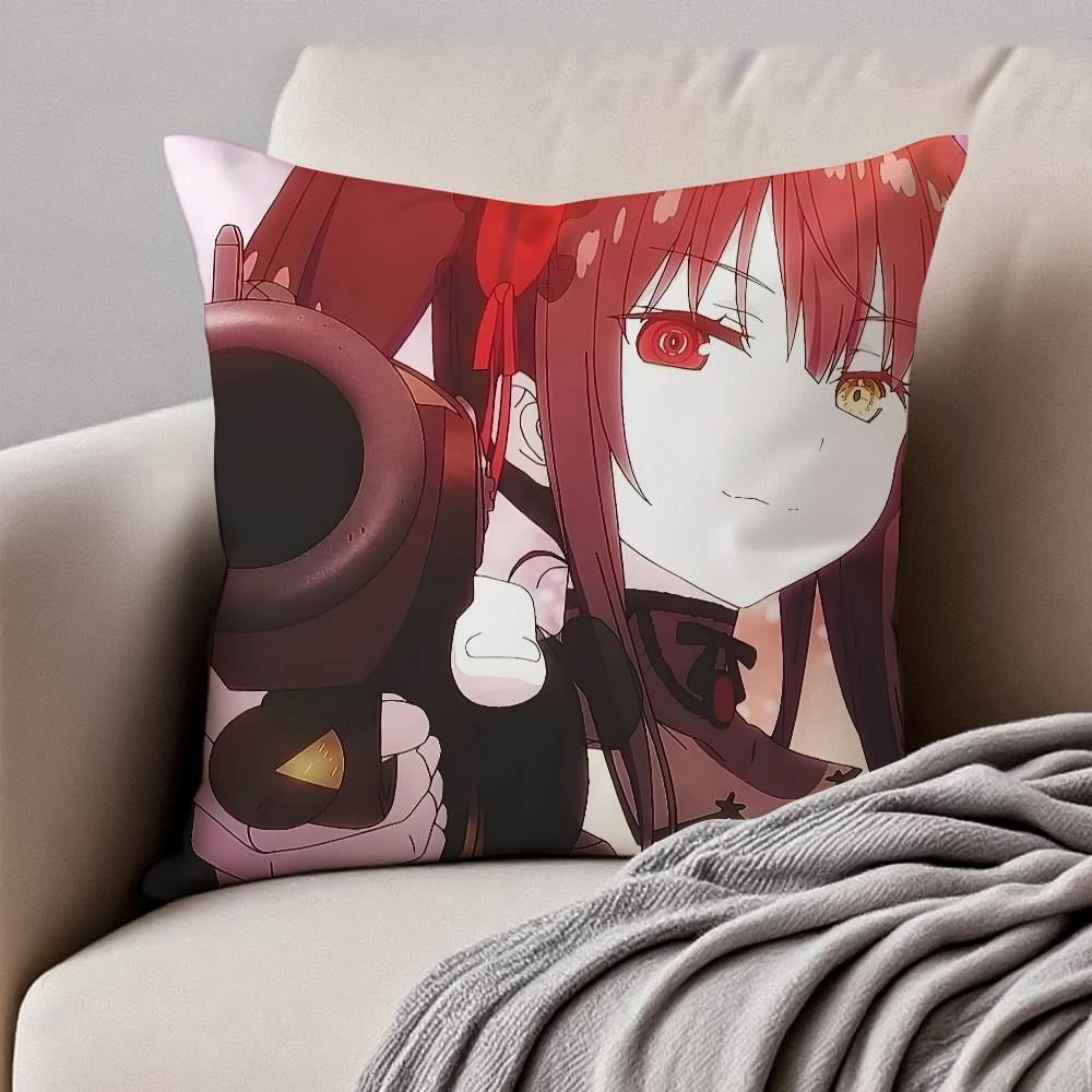 Tokisaki Kurumi Date A Live Pillow Case Anti-dustmite Pillowcase Invisible Zipper Silky Short Plush Sofa Cushion Cover