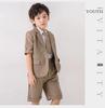 British Style Summer Short Sleeve Kindergarten Uniform Set for Boys and Girls