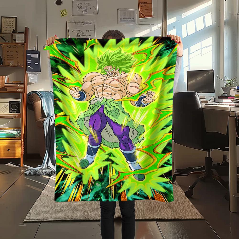 

Фланелевое одеяло с принтом персонажей Dragon Ball, Высококачественное, Удобное для всех сезонов, Декор для дома, Тепло и уют, Идеально для рождественских подарков 80cm x 120cm