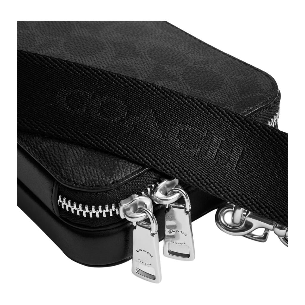 Coach 19 Zipper Closure Calfskin Crossbody Bag Men Bags Black CEB31-OY2