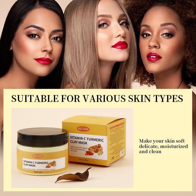 Kuangcai Vitamin C Turmeric Exfoliating Mask - Deep Cleansing & Moisturizing Pore Treatment