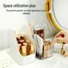 Clear Multifunctional Cosmetic Organizer: Slanted Storage for Lipstick, Eyebrow Pencil, and Masks