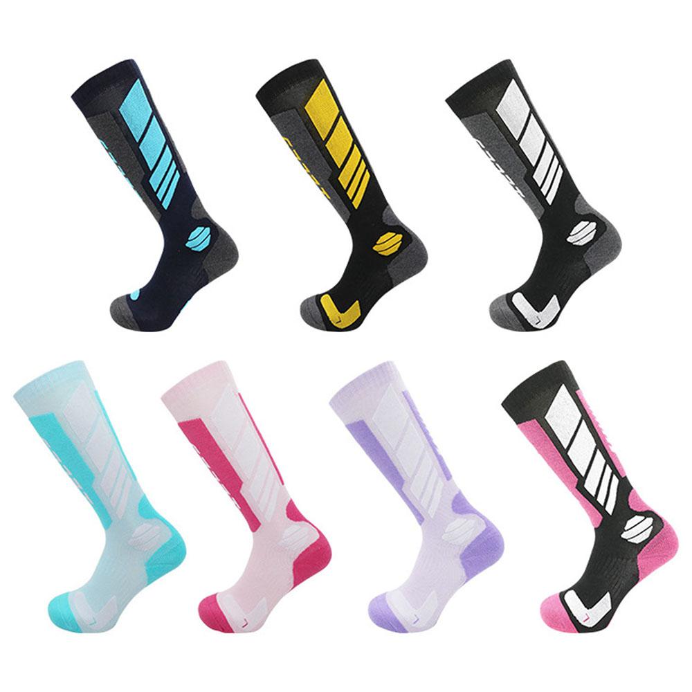 1 Pair Winter Outdoors Tall Tube Ski Socks Men Women Sports Sock High Elastic Multipurpose Hiking Socks For Indoors Outdoors