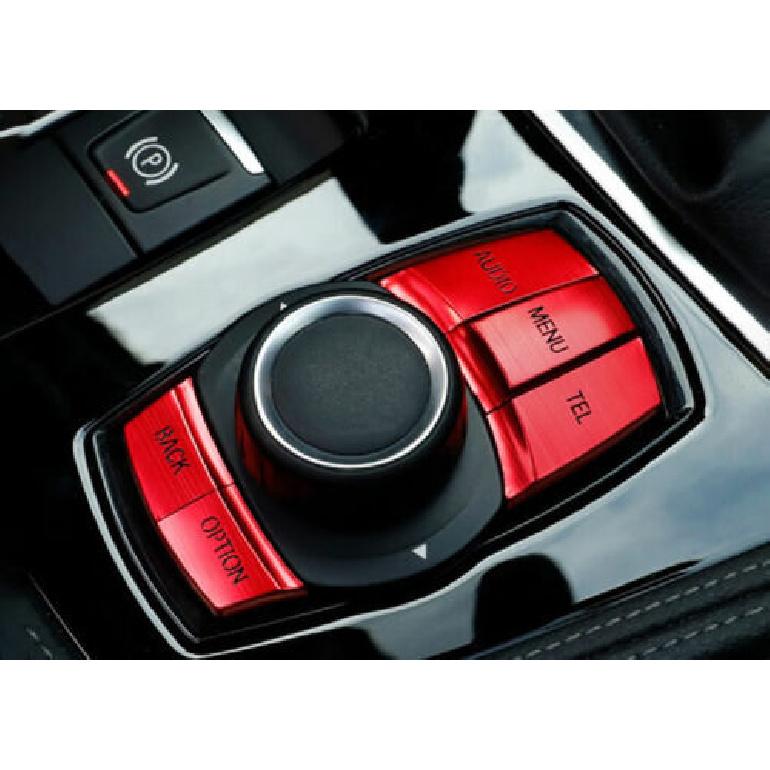 Switch Sticker Trim 2013-2018 Red Aluminum Console Button For BMW 3 4 Series GT