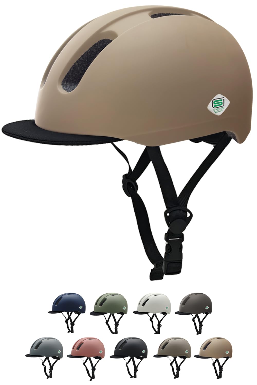 

SMRG Велосипедный шлем для шоссе с отстегивающимся для мужчин и и размеров [Стандарт SG] Взрослые, Велосипеды, Козырек, Женщины, Поездки на работу, Школа, M/L (55-60cm) (Бежевый, бежевый