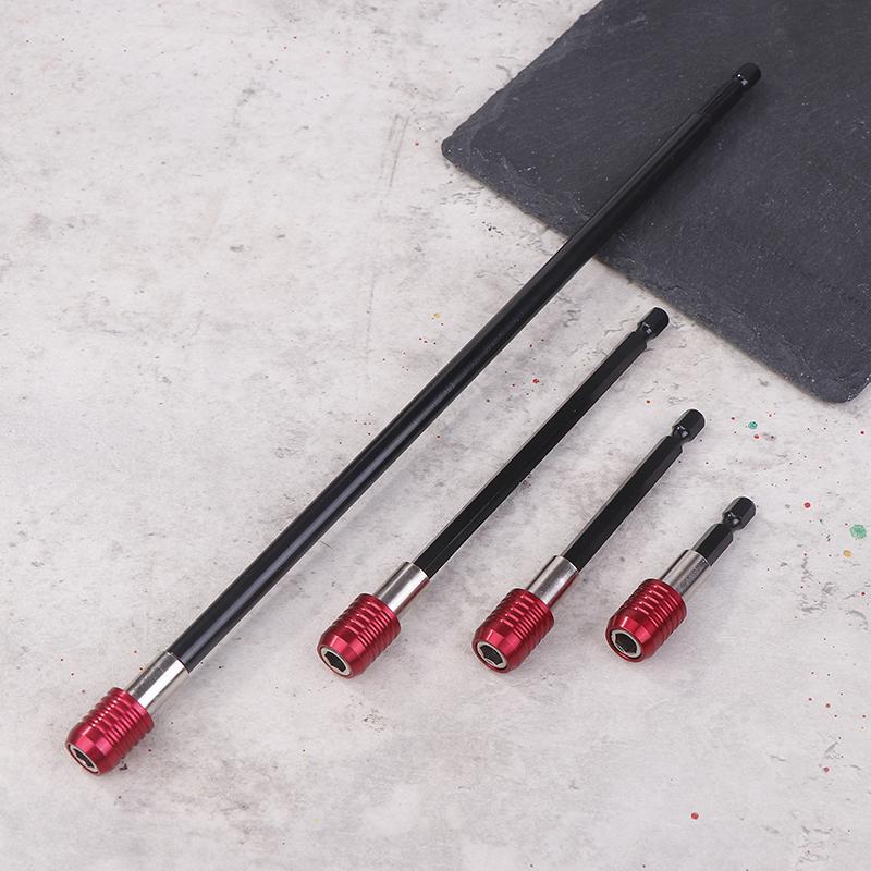 1/3Pcs Hexagonal Handle Red Extended Quick Release Self-Locking Extension Rod Extension Rod 300Mm Screwdriver Extension Rod Tool