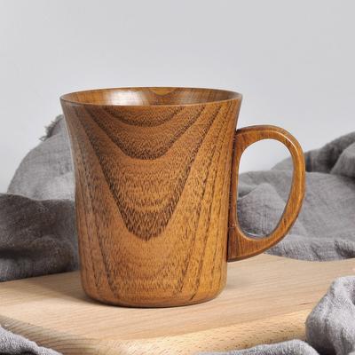 Neue Holztasse, Holzfarbe, handgefertigt, Naturholz, für Kaffee, Tee, Bier, Saft, Milch