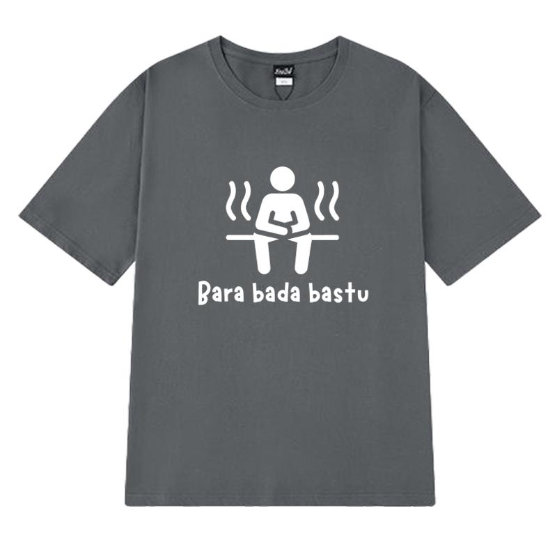 Eurovision 2025 KAJ Song Bara Bada Bastu Printed T Shirt Men Women Funny Short Sleeve T-shirts Unisex Summer Cotton 100% Tops