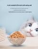 Pet Cat & Dog Transparent Double Bowl - Angled Food & Water Feeder with Neck Protection