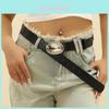 Fashion Denim Belt For Women With Alloy Snap Button And Unique Design For Casual Style