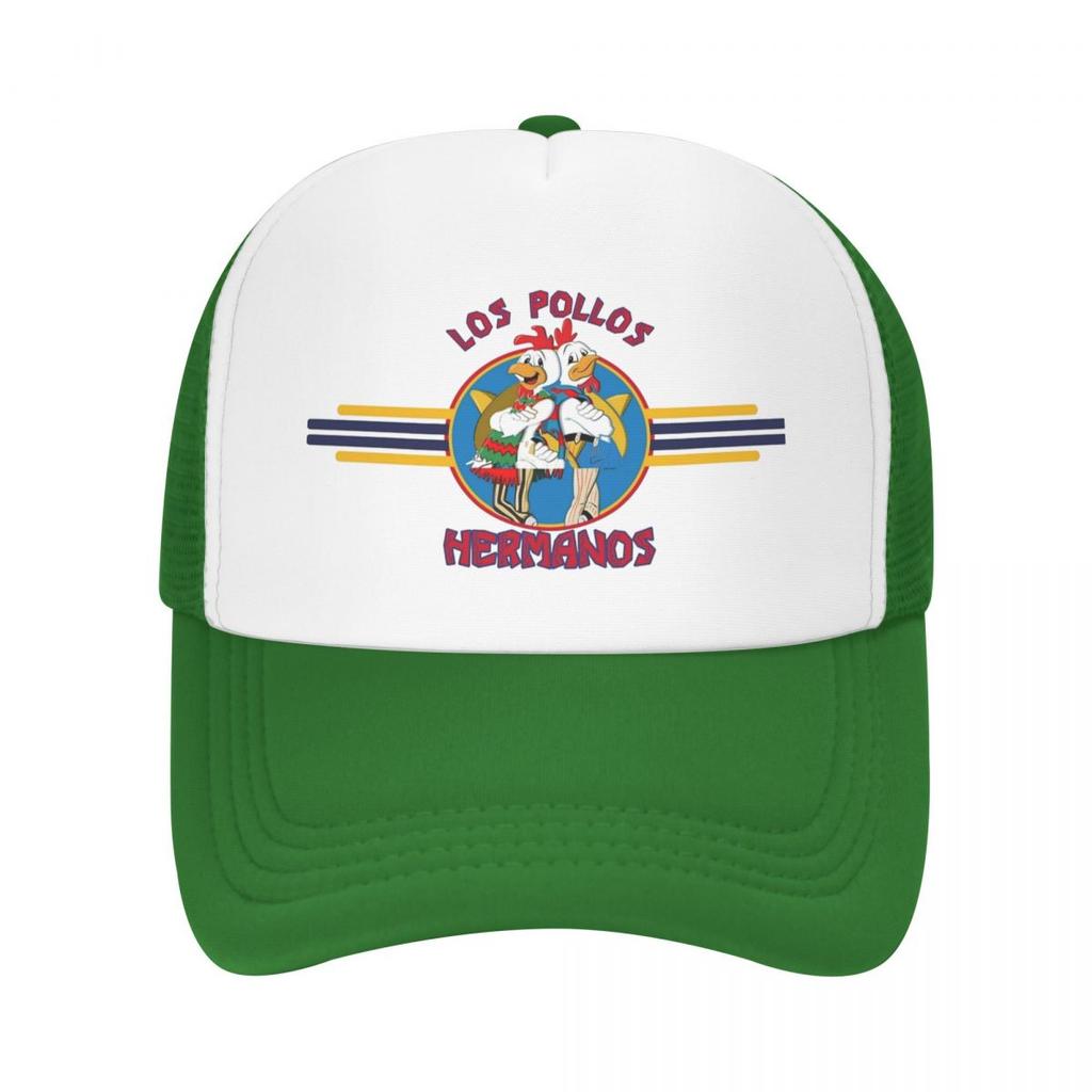 Los Pollos HerUnisexos Breaking Bad Trucker Hats Unisex Women Sport Dad Hat Sun Caps Breathable Polyester Mesh Baseball Cap Summer