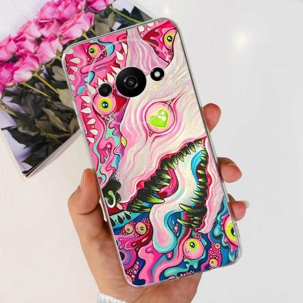 For Xiaomi Redmi A3 4G Case Fashion Girl Cartoon Print Soft Silicone Back Cover For Redmi A3 6.71" Shockproof Phone Case Funda
