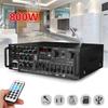 800W 220V - 240V EQ Bluetooth Stereo Amplifier 4 Ohm 2CH USB 64GB Disk/SD Card Car Home 220V