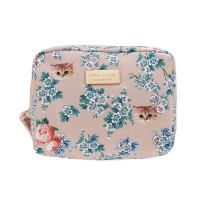 PAUL JOE ACCESSOIRES Makeup Pouch Floral Print Hand Pouch & Women's (Beige) 107501-1202-04