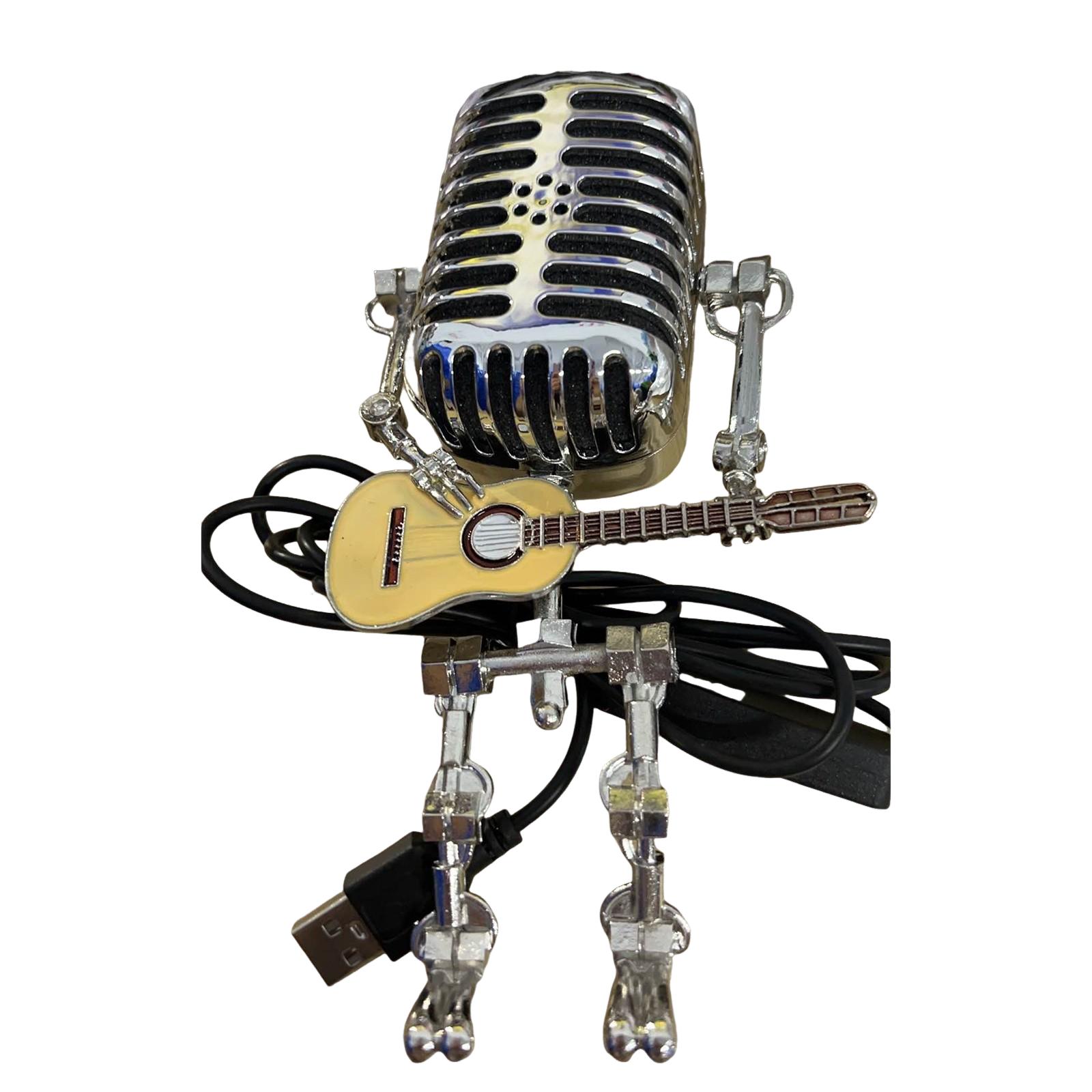 

Металлический микрофон, гитара с подсветкой, Home Swing, USB-интерфейс One Size жёлтый