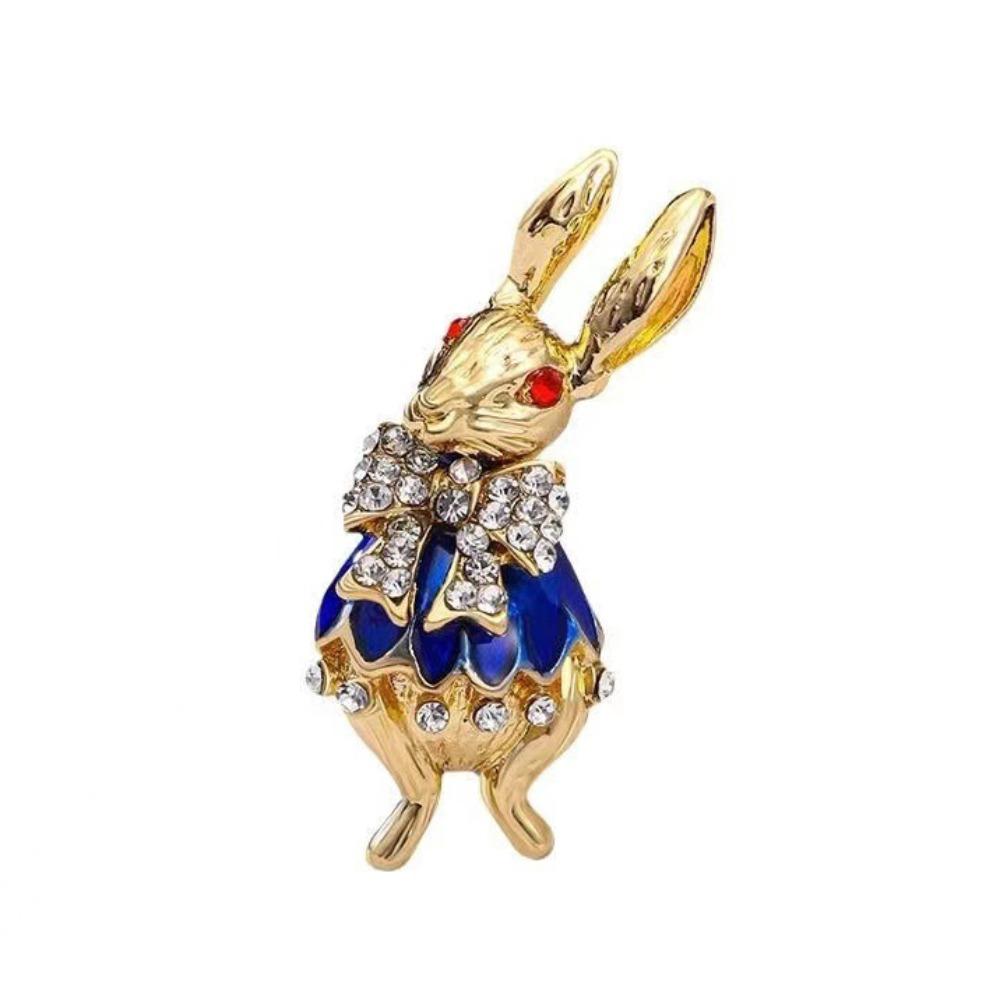 

Korean Style Easter Rabbit Brooches Zinc Zinc Alloy Cute Animal Pin Dripping Oil Brooch Decoration