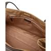 Aura Commute Brown Canvas Leather Combination Shoulder Bag L HIBA6E159I2