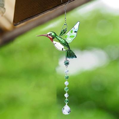 Hummingbird Crystal Ball Prisms Hanging Crystal Suncatchers for Windows - Crystals Ornament for Home Garden Office Wedding Christmas Decoration
