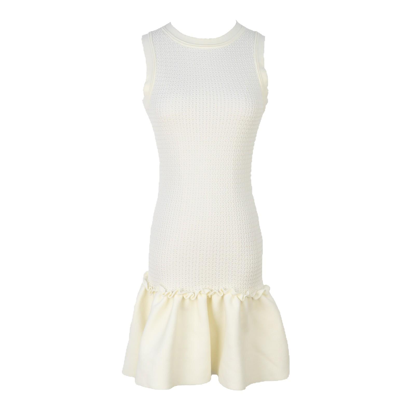 

Европейская и американская мода Без рукавов С открытой спиной Однотонное платье-майка - Женский элегантный французский стиль S Large