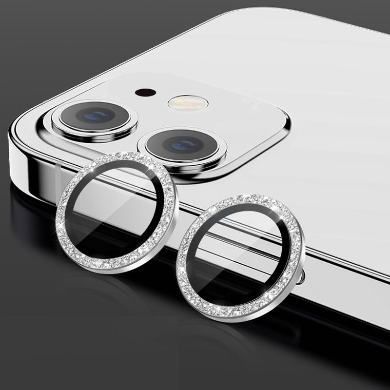 

Защитное стекло для объектива из металлического кольца для iPhone 16E 11 12 13 14 15 16 Pro Max plus 12 mini 13 mini Защитная пленка для объектива камеры iphone 13 pro 3PCS белый