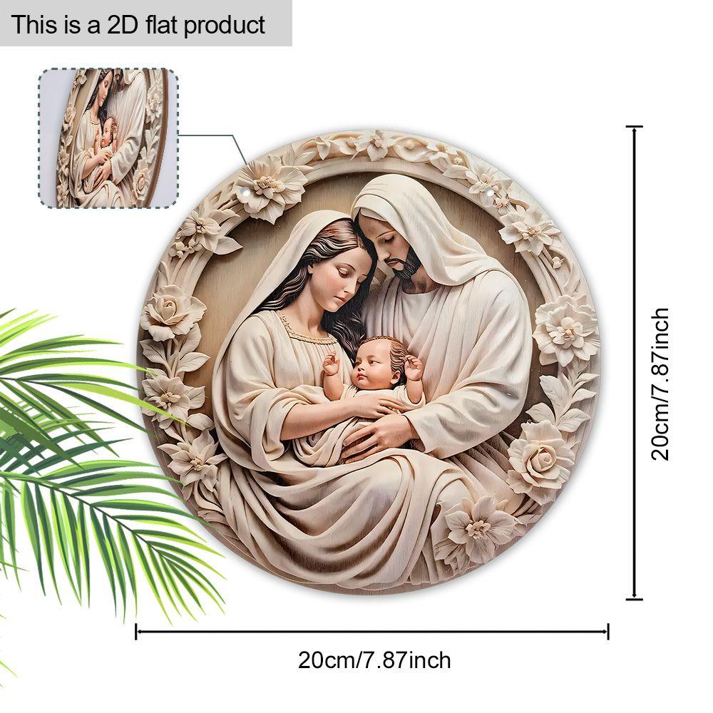 Holy Night Nativity Scene Pendant, Decoration of Home Walls or Doors, 2d Flat Wooden, Christmas Decoration, Gifts for Friends and Family