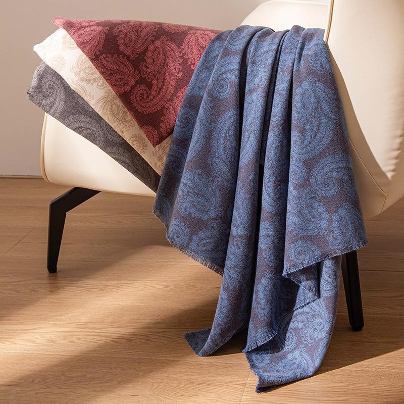 Printed Scarf Women's Autumn and Winter Thickened Korean Style Imitation Cashmere High Quality Long Scarf Large Shawl